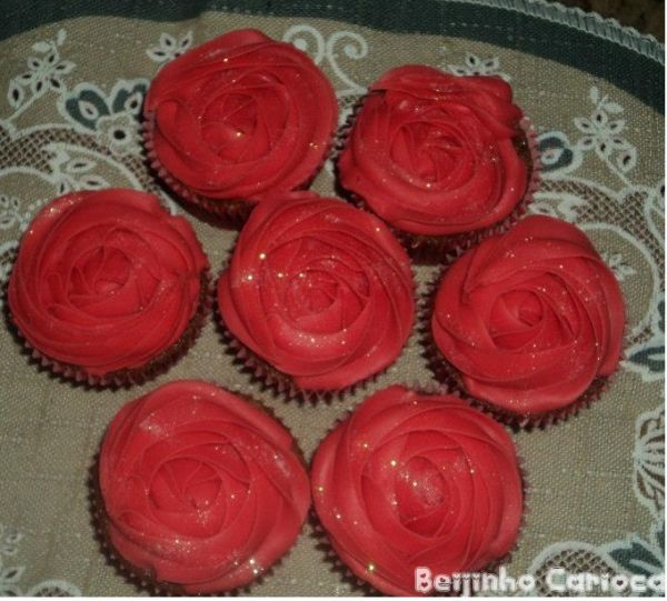 Cupcakes simples flor